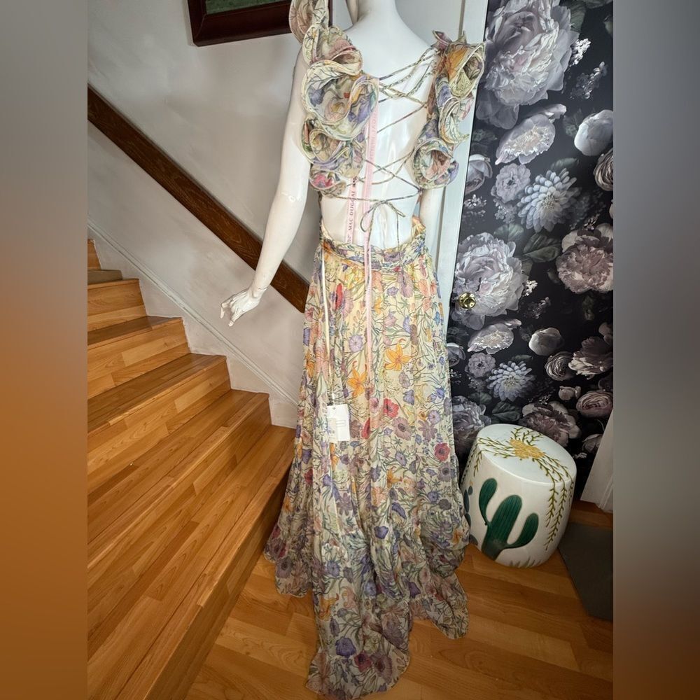 Mac Duggal Flutter-Sleeve V-Neck Maxi Dress/ size 10 - Picture 8 of 12